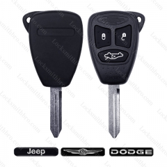 LockSmithbro ForChrylser 3 Button Remote Key Shell No Battery Holder