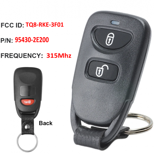 2+1Button Keyless Entry Remote 315Mhz FCC: TQ8RKE-3F01 For T-Hyundai Accent 2011-2014  PN: 95430-2E200