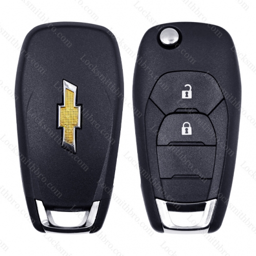 Chevrolet 2 button remote key shell with logo