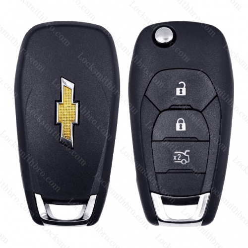 Chevrolet 3 button remote key shell with logo