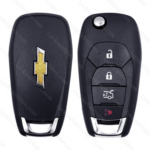 Chevrolet 4 button remote key shell with logo