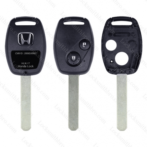 LockSmithbro 2 Button Honda Remote Shell With Button Part With Chip Place With Logo