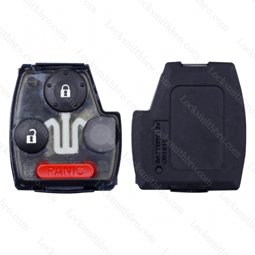 LockSmithbro 3 Button With Panic Honda Remote Key Shell Button Part