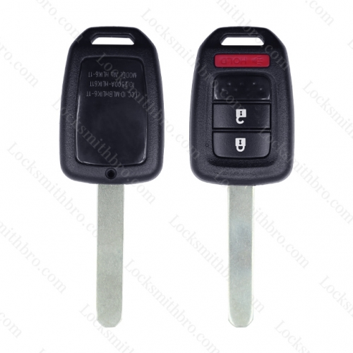 LockSmithbro 3 Button With Panic Honda Remote Key Shell Without Logo