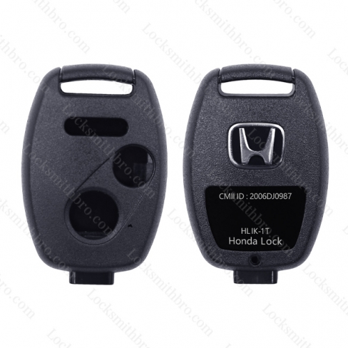 LockSmithbro NO Blade 3 Button With Panic Honda Remote Key Shell Without Chip Place