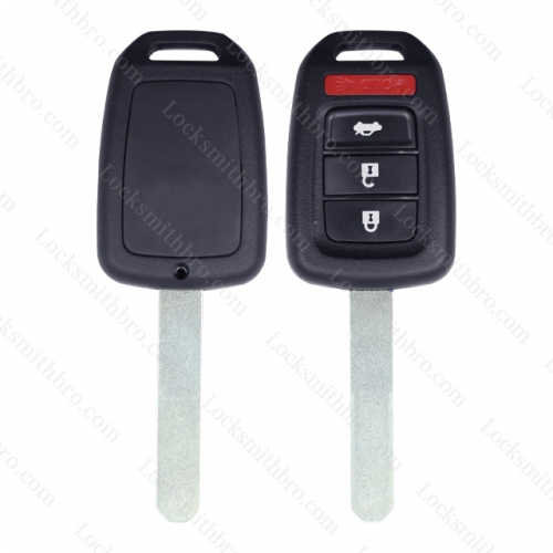 LockSmithbro 4 Button With Panic Honda Remote Key Shell Without Logo