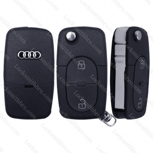 LockSmithbro Audi A6 2 Button Key Shell(2032 Battery)