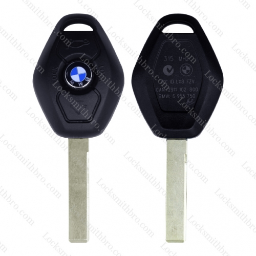 LockSmithbro BMW 3 Button Blank Key (With 315/433Mhz Words)