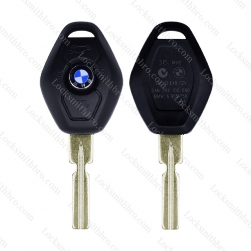 LockSmithbro BMW 3 Button Blank Key (With Words)