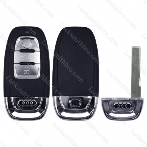 LockSmithbro Audi 3 Button Smart Key Cover (HU66 Blade)With Battery Clamp