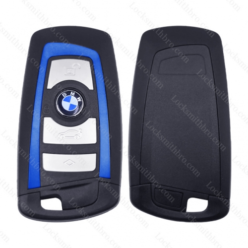 BMW 4 Button F Series blue Key Shell With Blade