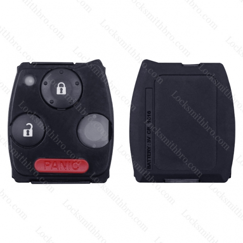 LockSmithbro 3 Button With Panic Button Honda Remote Key Shell Button Part