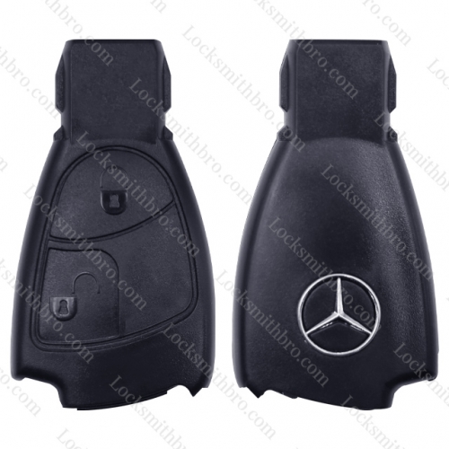 LockSmithbro 2 Button Mercedes Benz Smart Key Shell With Logo