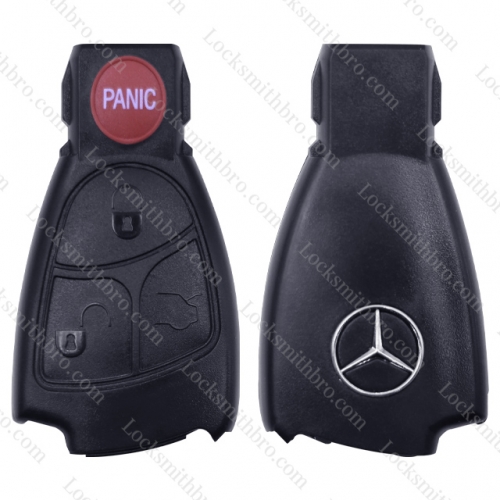 LockSmithbro 3+1 ButtonMercedes Benz Smart Remote Key Shell With Logo