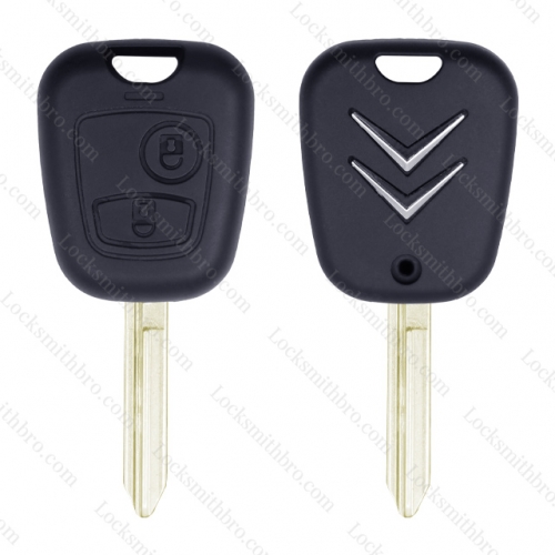 LockSmithbro SX9(TOY43) Blade ForCitroen 2 Button Remote Key Shell With Logo