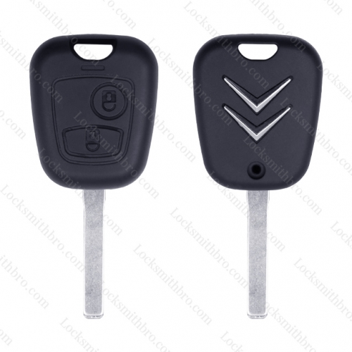 LockSmithbro 307(VA2 ) Balde ForCitroen 2 Button Remote Key Shell With Logo