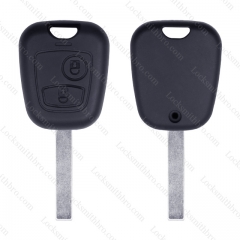 LockSmithbro 407(HU83) Blade ForCitroen 2 Button Remote Key Shell Without Logo