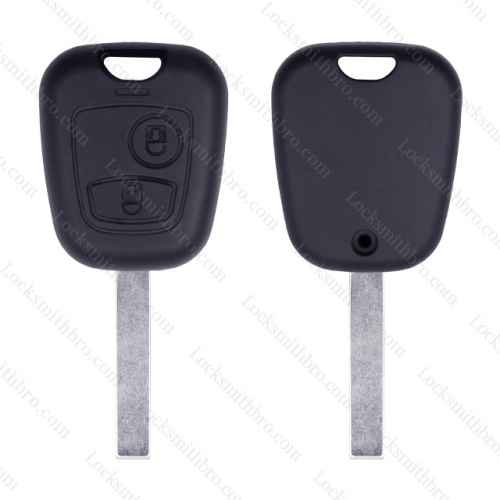 LockSmithbro 407(HU83) Blade ForCitroen 2 Button Remote Key Shell Without Logo