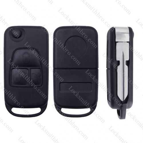 LockSmithbro 3 Button Mercedes Benz Remote Key Shell With Logo