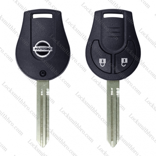 LockSmithbro 2 Button with Logo Nissa Sunny Key Shell Case