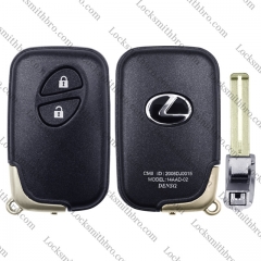 LockSmithbro With Blade And Logo 2 Button Lexus Smart Key Shell Case