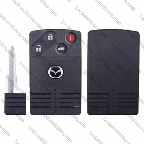LockSmithbro 3+1 Button MAZ24R Blade With Logo Mazda Smart Key Shell
