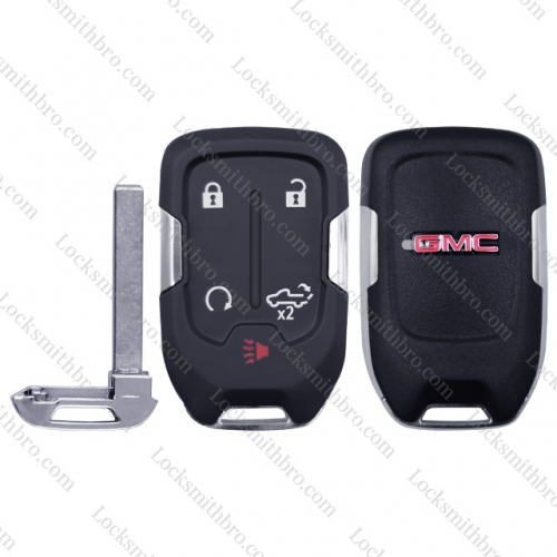 LockSmithbro 5 button Smart remote key shell with GMC LOGO