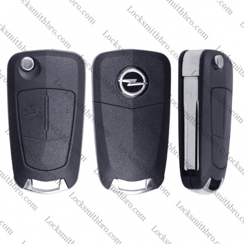 LockSmithbro 2 Button HU43 Blade Opel Remote Key Shell Case