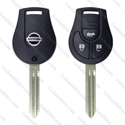 LockSmithbro 3 Button with Logo Nissa March Key Shell Case