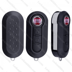 LockSmithbro 2 Button With Logo Fiat 500 Flip Remote Key Shell Case
