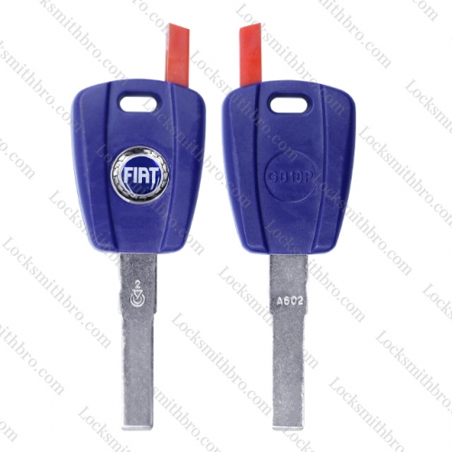 LockSmithbro With Blue Logo Fiat Transponder Key Shell