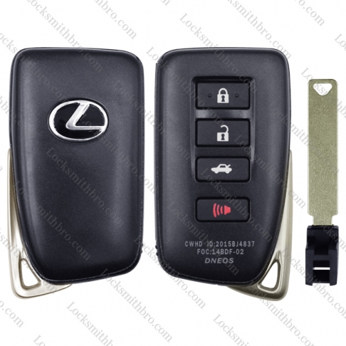 4 Button Remote Car Key Shell Case TOY12 Uncut Blade for Lexus ES350 IS/ES/GS/NX/RX/GX GS300 GS350 IS250 ES250 NX200 NX300H