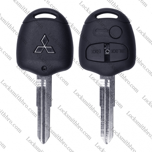 LockSmithbro 3 Button Right Blade With Logo ForMitsubishi Lancer EX Remote Key Shell