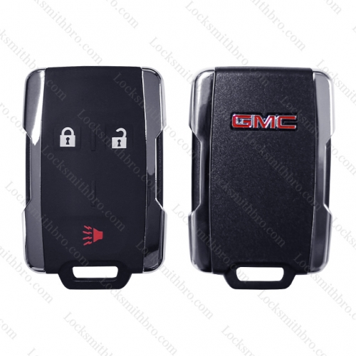 2+1 buttons GMC remote key shell with Logo (Metal frame)