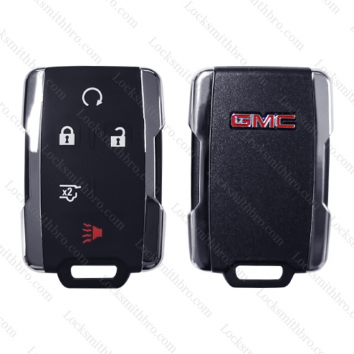 4+1 buttons GMC remote key shell with Logo (Metal frame)