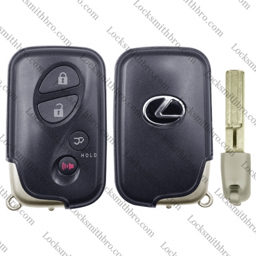 4 Button Light Button Lexus Smart Key Shell Case With Blade And Logo（SUV）