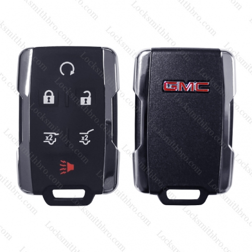 5+1 buttons GMC remote key shell with Logo (Metal frame)