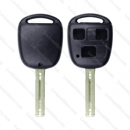 LockSmithbro 3 Button Toy40 Blade Lexus Without Logo Remote Key Shell Case