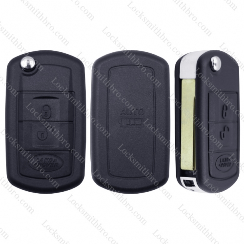 LockSmithbro 3 Button With Logo Landrover Flip Remote Key Shell Case