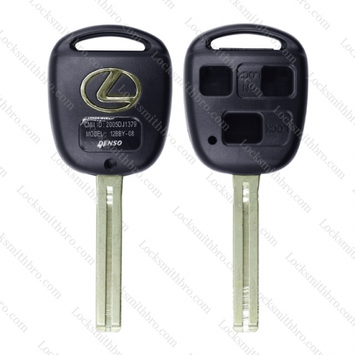 LockSmithbro 3 Button Toy48 Blade Lexus With Logo Remote Key Shell Case