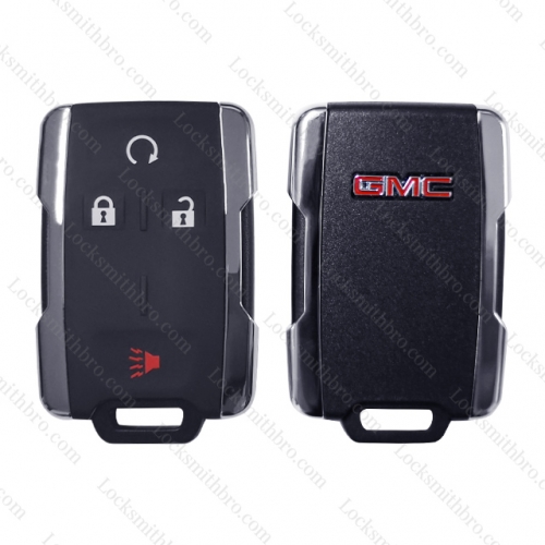 3+1 buttons GMC remote key shell with Logo (Metal frame)