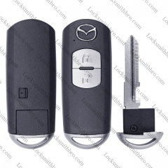 LockSmithbro 2 Button With Logo Mazda Smart Key Shell