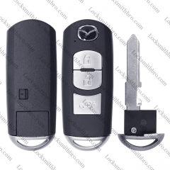 LockSmithbro 3 Button With Logo Mazda Smart Key Shell