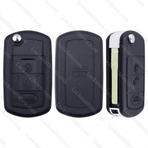 LockSmithbro 3 Button With Logo Landrover Flip Remote Key Shell Case