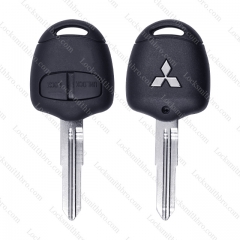 LockSmithbro 2 Button Left Blade With Logo ForMitsubishi Lancer EX Remote Key Shell