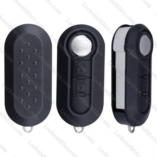 LockSmithbro 2 Button Without Logo Fiat 500 Flip Remote Key Shell Case