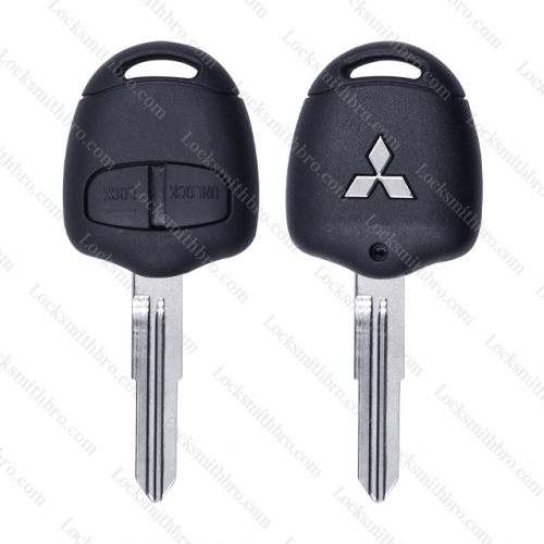 LockSmithbro 2 Button Right Blade With Logo ForMitsubishi Lancer EX Remote Key Shell