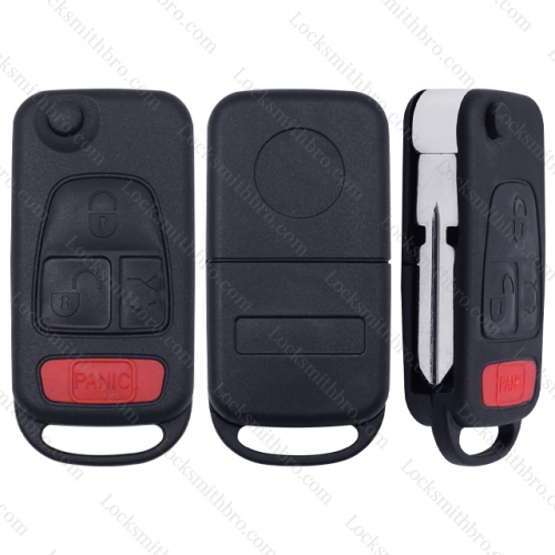 LockSmithbro 3+1 Button Mercedes Benz Remote Key Shell With Logo