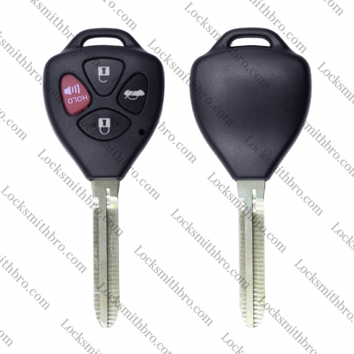 LockSmithbro 3+1 Button No Logo Toyot Remote Key Shell With Sidedoor Button