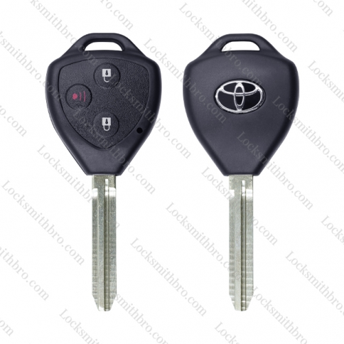 LockSmithbro 3 Button With Logo Toyot Remote Key Shell